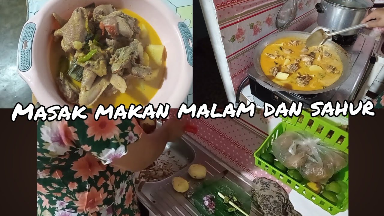 Masak makan malam sekalian untuk sahur 😊🕌✨