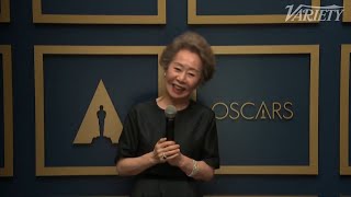 Yuh-Jung Youn on Supporting Actress Oscar Win and Finally Meeting 'Minari' Producer Brad Pitt