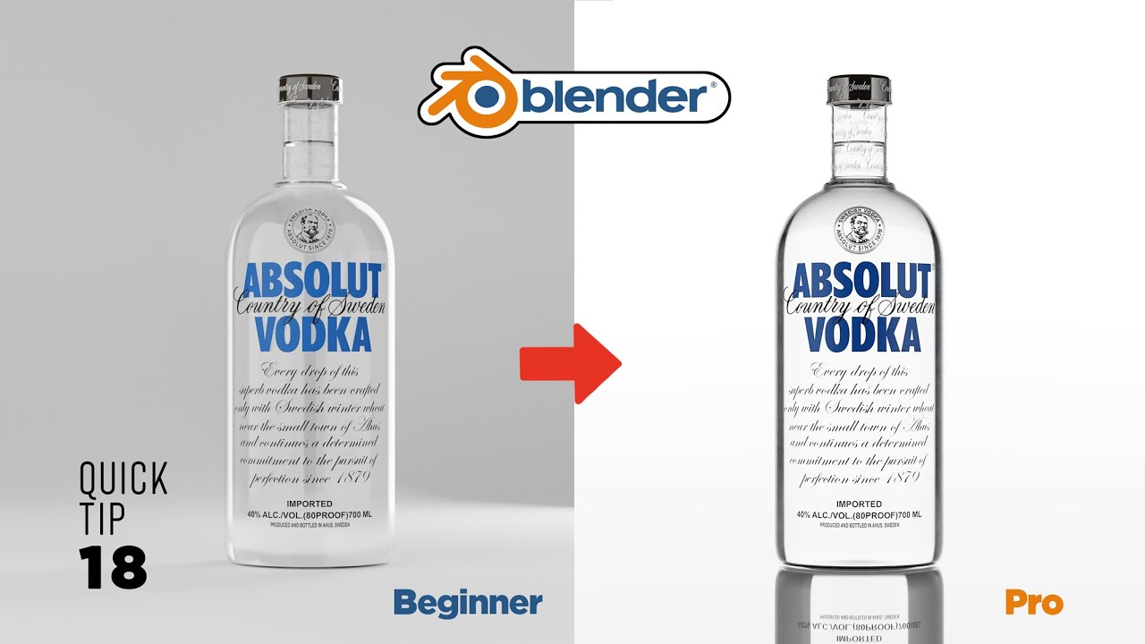How to Light Glassy Bottle in Blender (Quick Blender Tip 18) 
