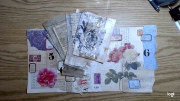 File Folder Project, Tall Lap Books, part 2; the Covers, collage experiment