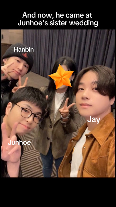Hanbin came at Junhoe's sister wedding with Jinhwan and Junhoe #hanbin #ikon #june #jay #foryou