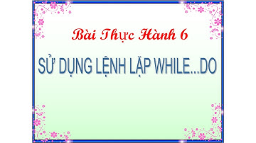 Bài Thực Hành 6: Sử Dụng Lệnh Lặp While... Do (Tin 8)