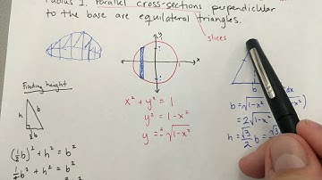 Find the Volume of a Solid given its Base and Cross-Section