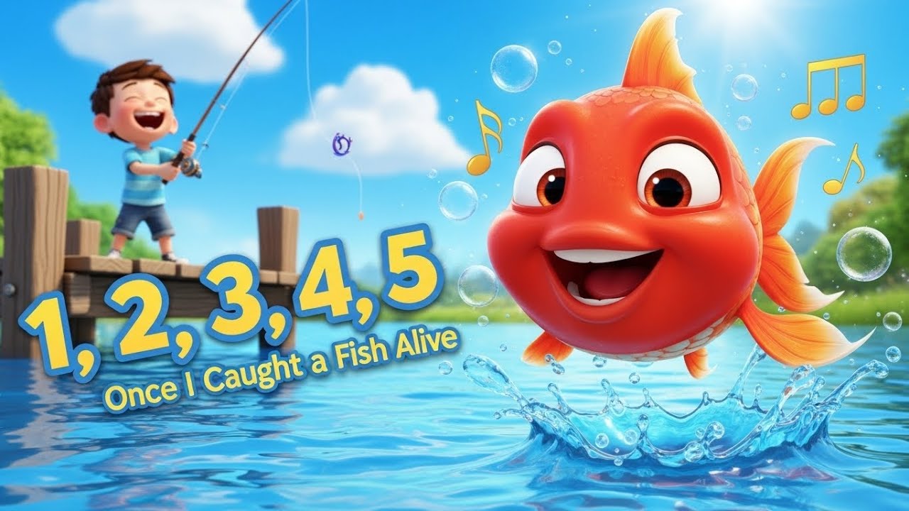 1, 2, 3, 4, 5 Once I Caught a Fish Alive | Number Song for Kids - YouTube