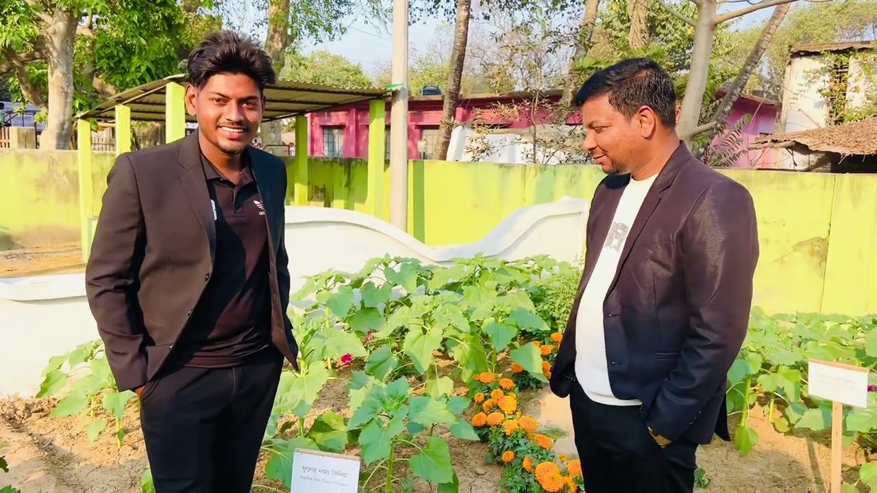 ঝিনাইদহ মহেশপুর ৪নং স্বরুপপুর ইউনিয়ন পরিষদে সুন্দর ফুলের বাগান।