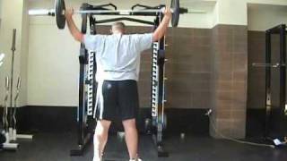 Standing press behind neck snatch grip