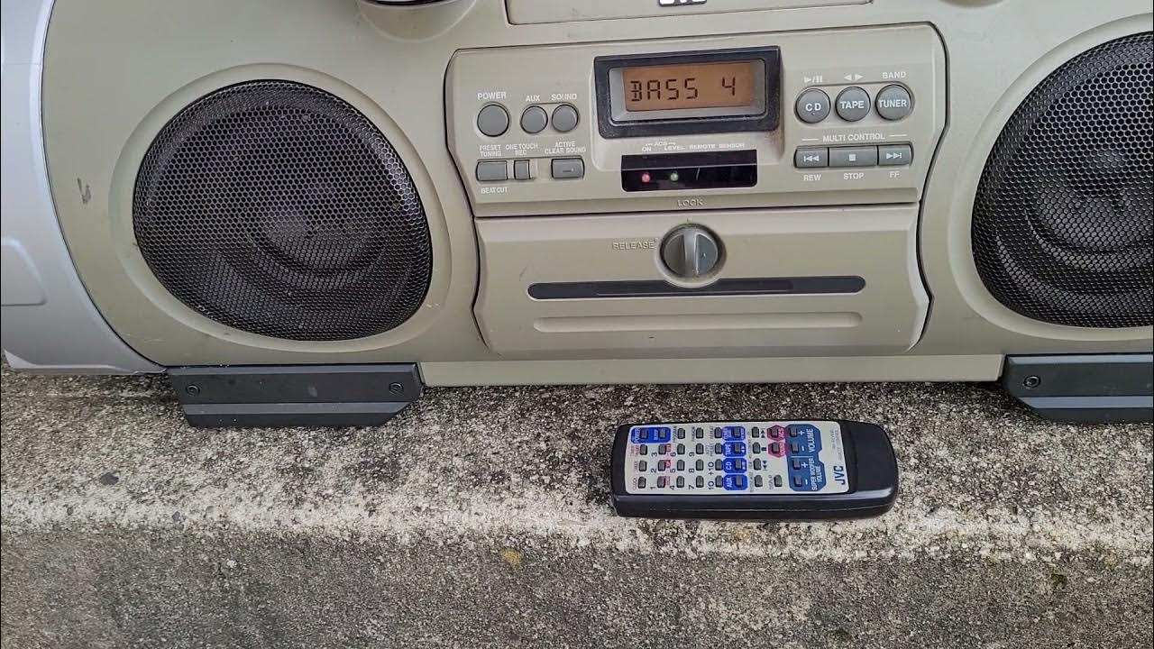 JVC RVB90 Kaboom Box Powered Subwoofer AM/FM, CD, Cassette & Auxiliary