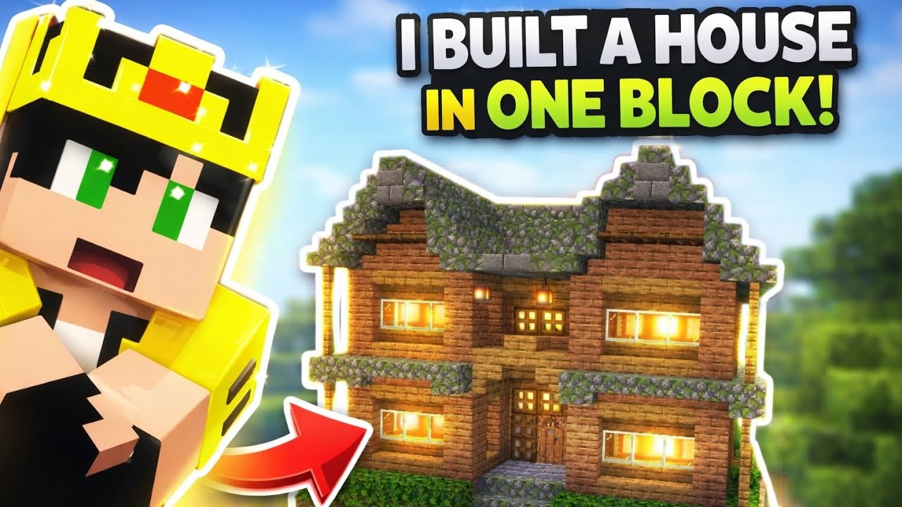After So Long… FINALLY I Built It in One Block! 😱🔥 - YouTube