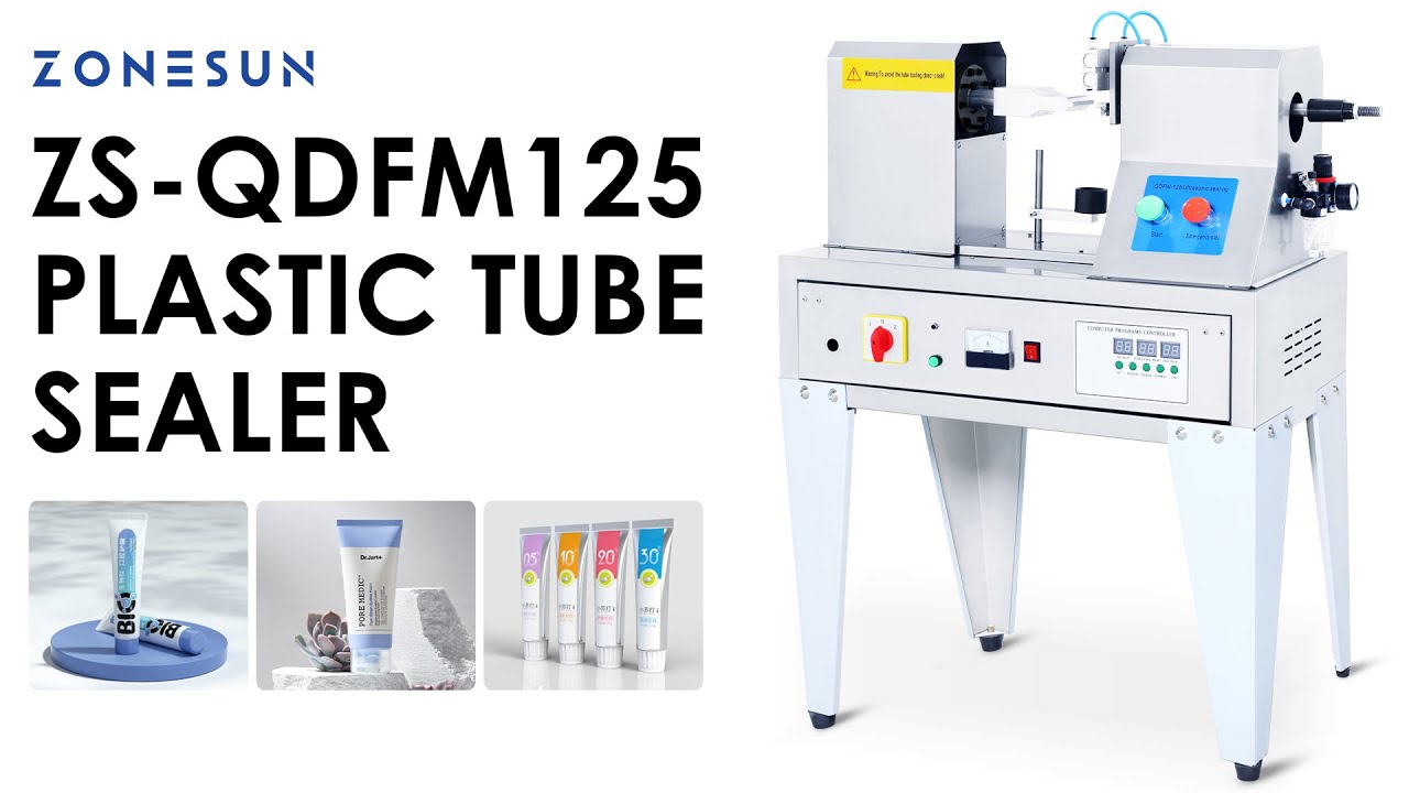 ZONESUN ZS-QDFM125 Ultrasonic Tube Sealer with Cutter & Date Coding