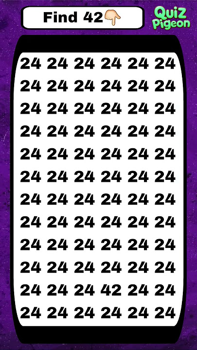 Find The Number 42 #quiztime #gkquiz #numberpuzzle #shoot