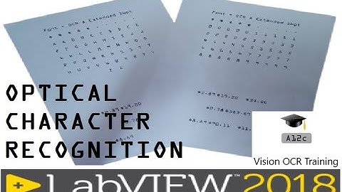 Optical Character Recognition (OCR) - LabView