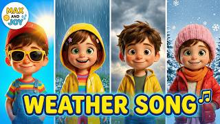 How's the Weather? ☀️🌧️ Weather Song for Kids | Max & Joy #weathersong  #eslkids  #kidssongs screenshot 4