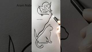 My favorite One line Drawing #aram_nabeel #shorts