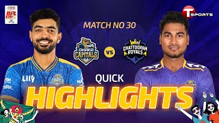 QUICK HIGHLIGHTS | Dhaka Capitals vs Chattogram Royals, 30th Match | BPL 2026 | Cricket | T Sports screenshot 2