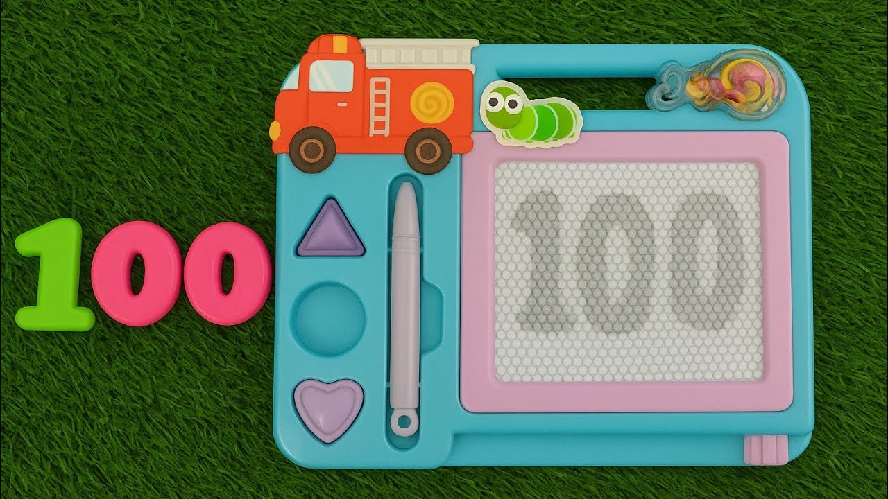 Числа от 1 до 100 для детей | Счет от 1 до 100 | Волшебная доска для рисования | Обучение для мал...