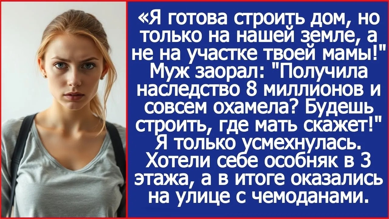 Я готова строить дом, но только на нашей земле, а не на участке твоей мамы! Ответила я мужу
