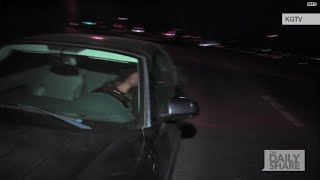 Must-see: Woman passes out in middle of freeway!