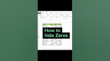 Excel Tips and Tricks: Hiding Zeros Made Easy #exceltech #excelshorts