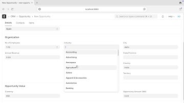ERPNext:CRM-Quick Overview 02-How to Create Opportunity from Lead in ERPNext CRM-Dummy data