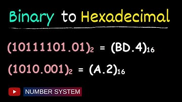 Convert binary to hexadecimal - Number system conversion