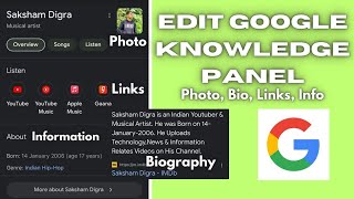 How to add image, bio, links in Google Knowledge Panel, Add Featured Image on Google Knowledge Panel
