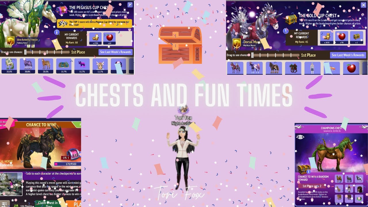 Club Chests, Event Chest, Race Chests, and Fun Times! Night Arabians