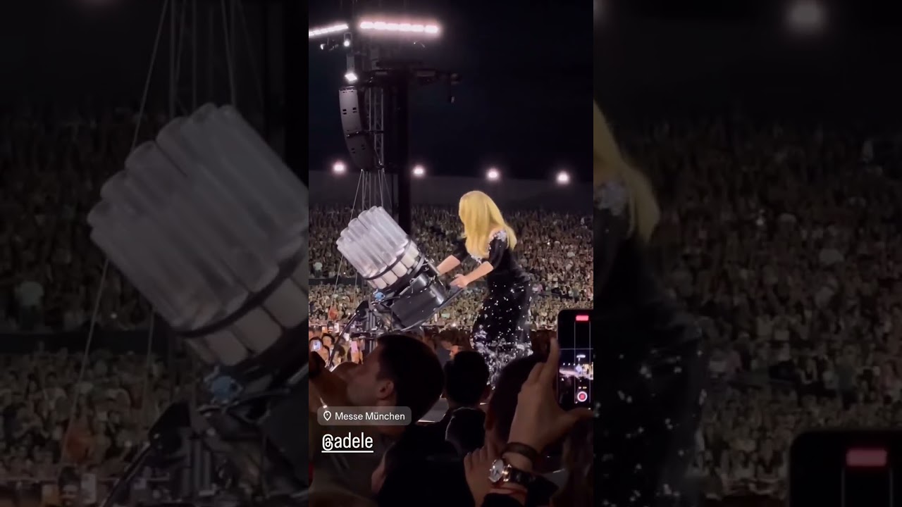 Watch ADELE having fun with a TShirt gun at her Munich concert.. awesome!!!  