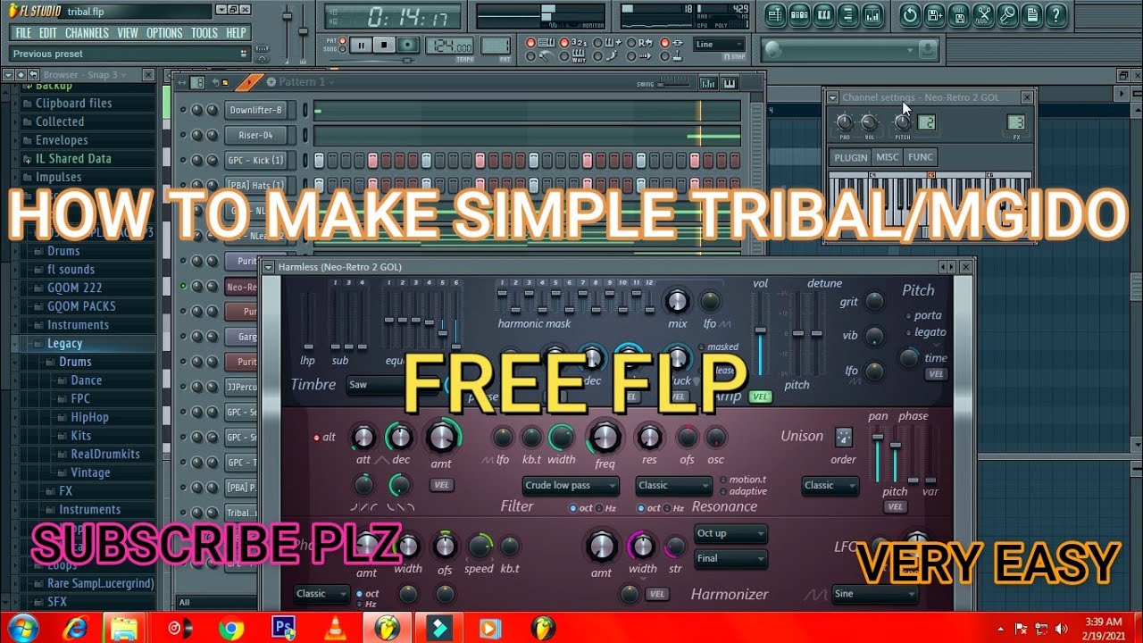 How to make simple emotional TRIBAL/MGIDO , for beginners + free FLP