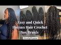 Easy Human Hair Goddess Box Braids on My Mom | Prelooped Crochet | Ywigs