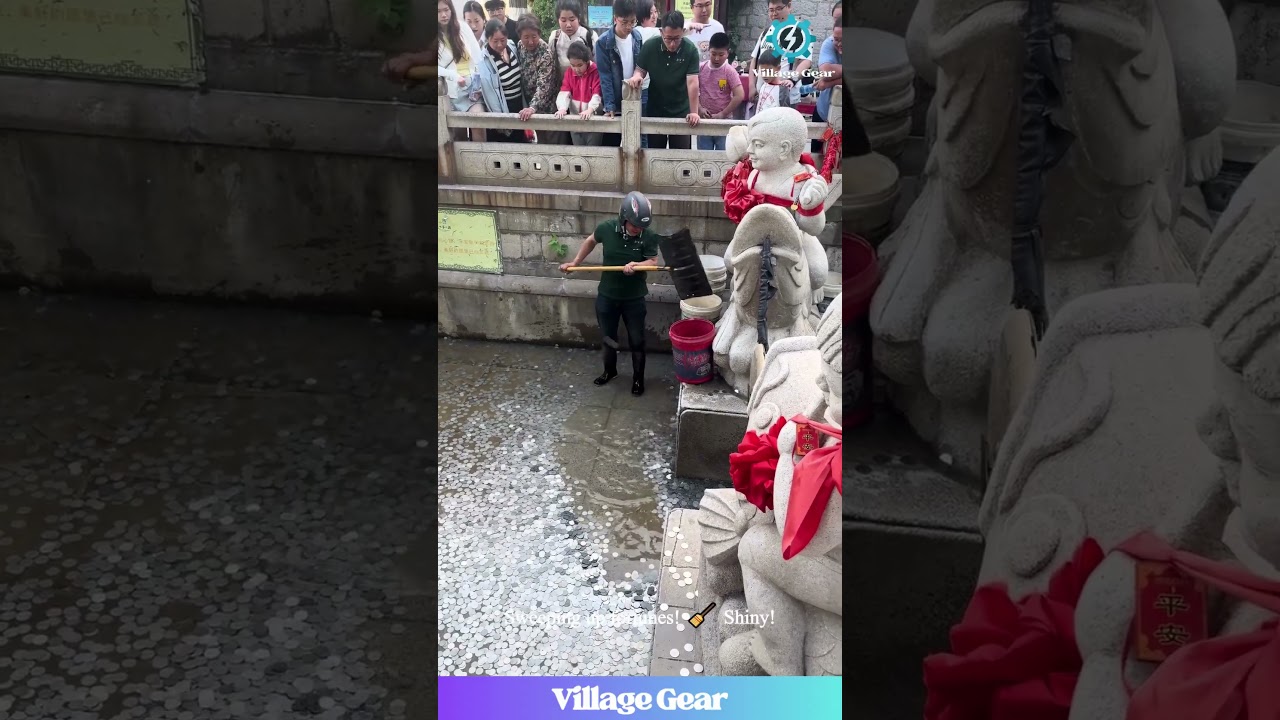 This Wishing Well Cleanup is Basically a Coin Bath! 😂💰 So Shiny! 