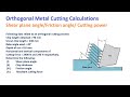 Orthogonal Metal Cutting Solved Example problem | Shear plane angle, Friction angle, Resultant force