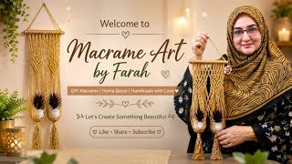 Easy Macrame Plant Hanger DIY | Beautiful Macrame Pot Holder Wall Hanging@Farahdeebasajjad003