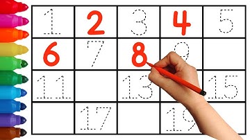 아이들을 위한 1부터 20까지 점선 숫자 따라쓰기| 빈칸에 숫자 채우기| 숫자배우기 | learn numbers for kids | write numbers | 반대로세기