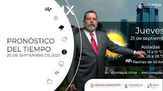 20 de septiembre de 2023 Pronóstico del Tiempo 18h