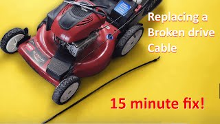 How to replace the drive cable on a Toro mower