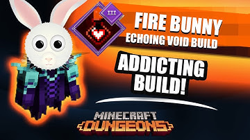 "FIRE BUNNY" - UNSTABLE ROBES Fire Roll Build with Health Synergy Healing | Minecraft Dungeons