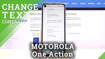 MOTOROLA One Action High Contrast Text Option