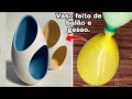 Como fazer vaso decorativo moderno com balo e gesso vasofeitocombexigaegesso vasofeitodegesso