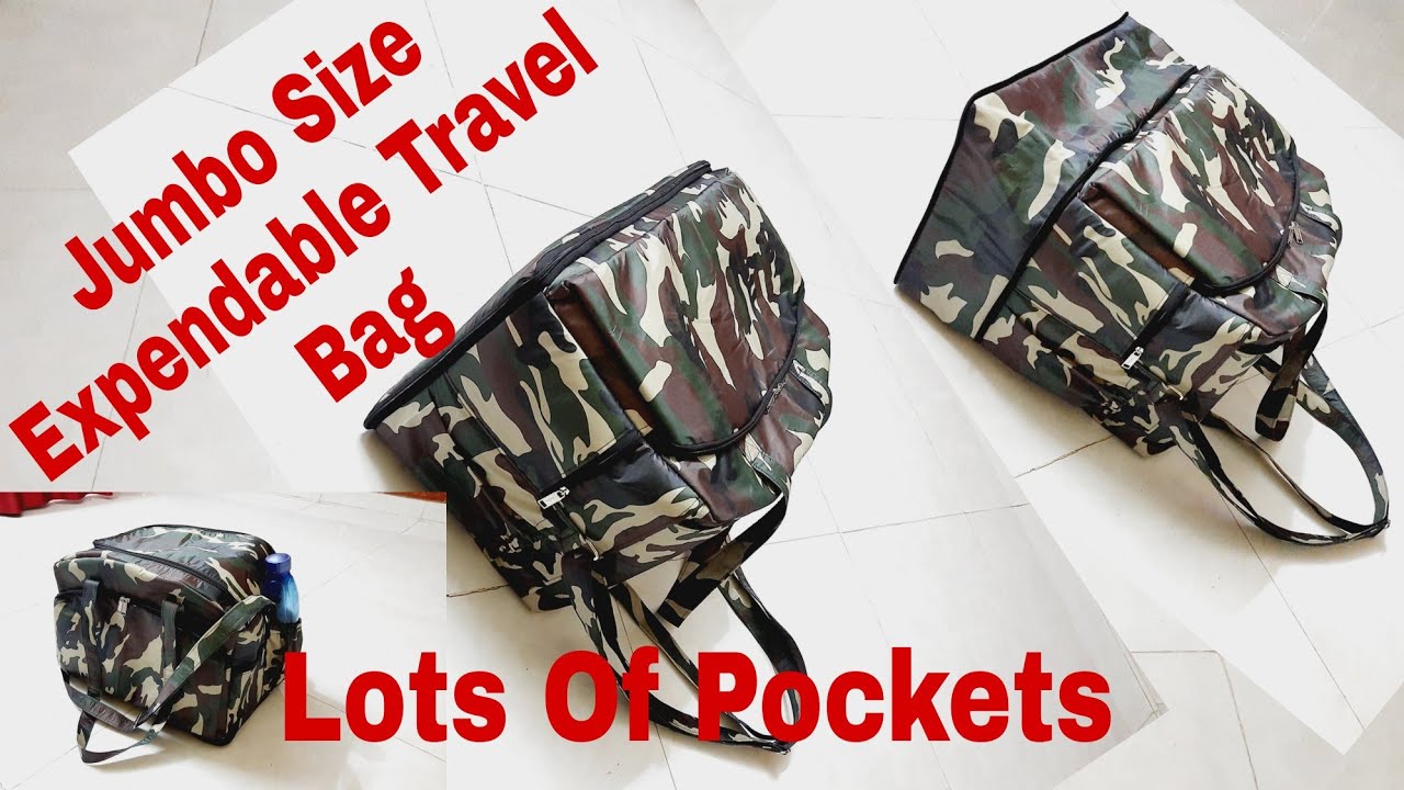 DIY:Super Jumbo Size Expendable Travel Bag With Lots Of Pockets By Anamika Mishra...