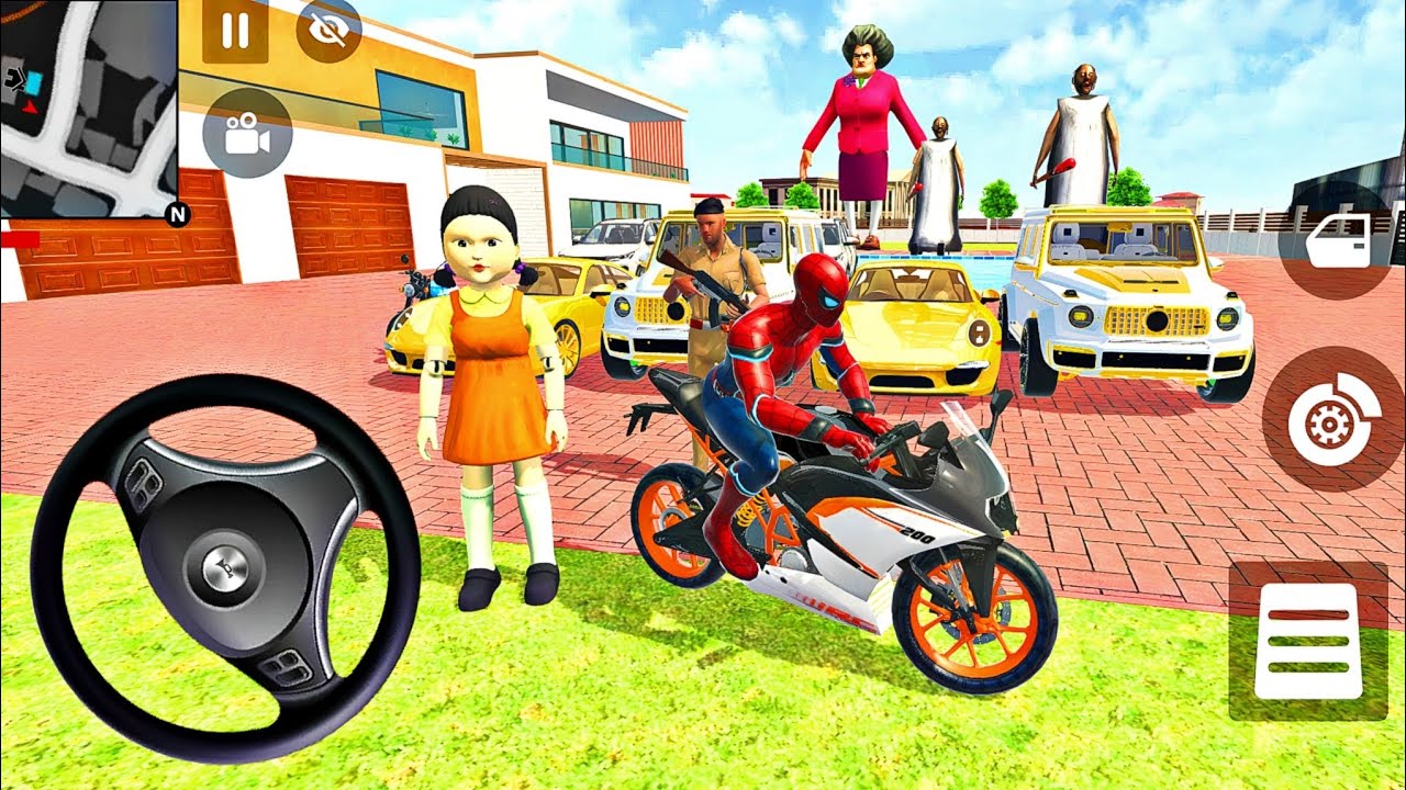 🎎 Indian Thift Auto Android Game 🦚 Spiderman & Squid 👻 Purchased Monster G- Wagon 🏎️ Showroom Game 🎮