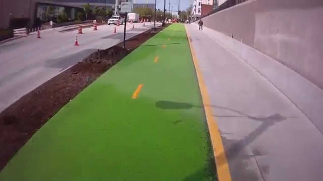 Mercer St bike lane opens May 1, 2015 YouTube