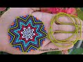 MEDALLA ESTILO HUICHOL de chaquiras/mostacillas FACIL DE REALIZAR| Medal of beads easy to make