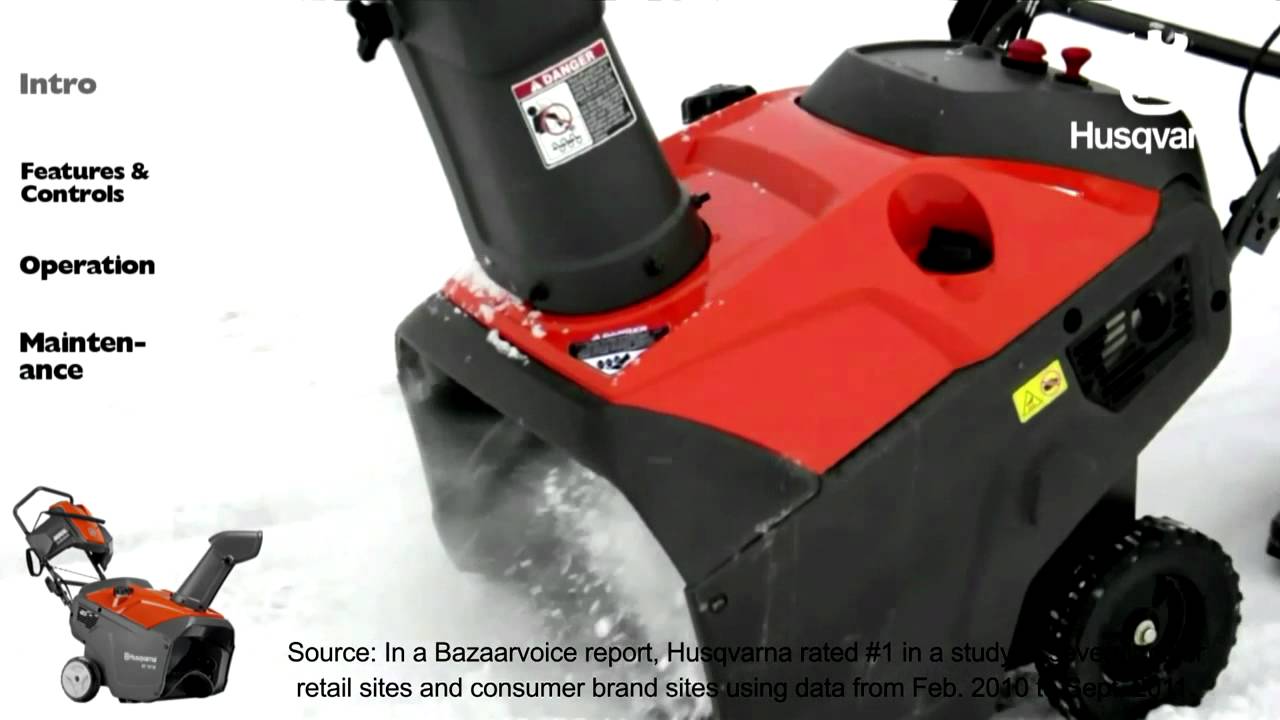 Introduction to Husqvarna SingleStage Snow Throwers YouTube