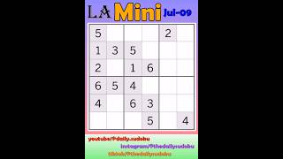 Los Angeles Times Daily #Sudoku 2025-07-09 Mini #puzzle #games #education #braingames