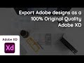 Exporting Adobe XD design as HD image High definition design image