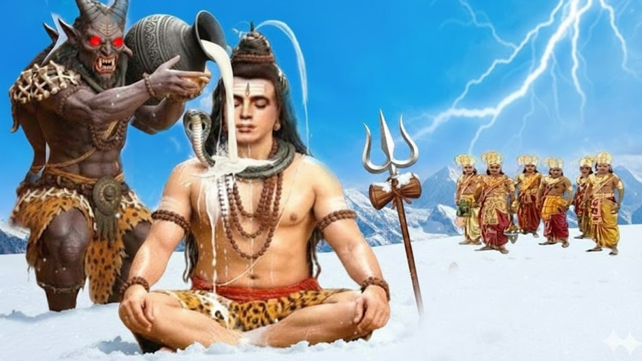 किस राक्षस ने भोलेनाथ को दूध चढ़ा कर मनचाहा वरदान पाया था  | Jai Bholenath @shivkatha9