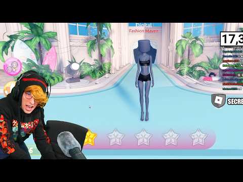 KreekCraft crashes out trying to get the secret badge in Roblox Dress To Impress..