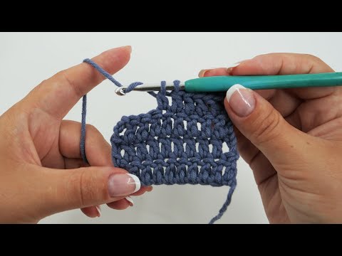 4. Double crochet dc (US) / treble tr (UK) 📚 Crochet lessons 📖 How to do a double crochet stitch