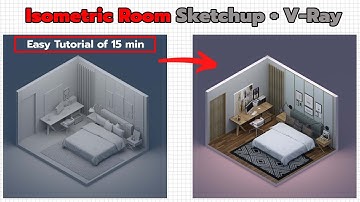 Isometric Room Sketchup + V-Ray | Beginner Tutorial