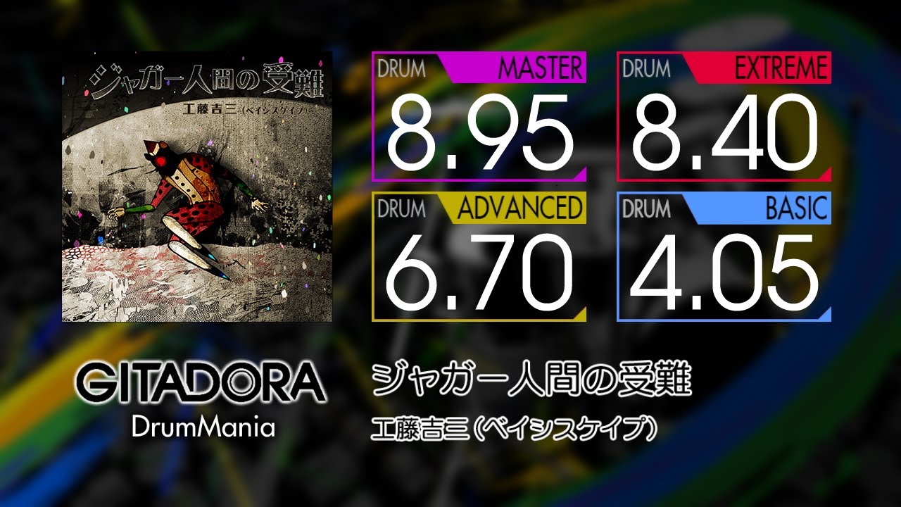 Gitadora ジャガー人間の受難 Master Basic Drum Youtube